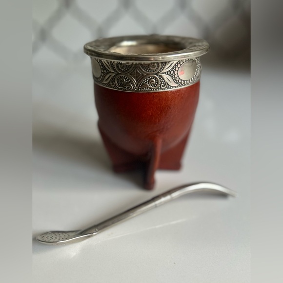 BALIBETOV Premium Yerba Mate Gourd (Mate Cup) - Uruguayan Mate - Leather Wrapped - Picture 1 of 10
